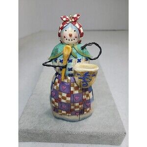 Jim Shore Heartwood Creek Winter's Comfort Snowman Figurine 2003 112247 Folk Art